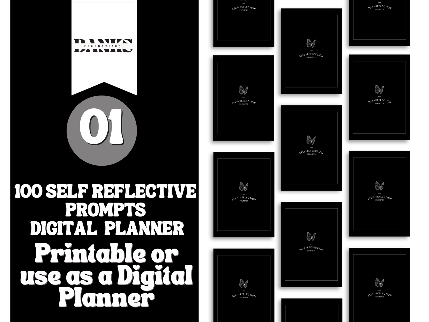 100 Self Reflection Prompts Planner