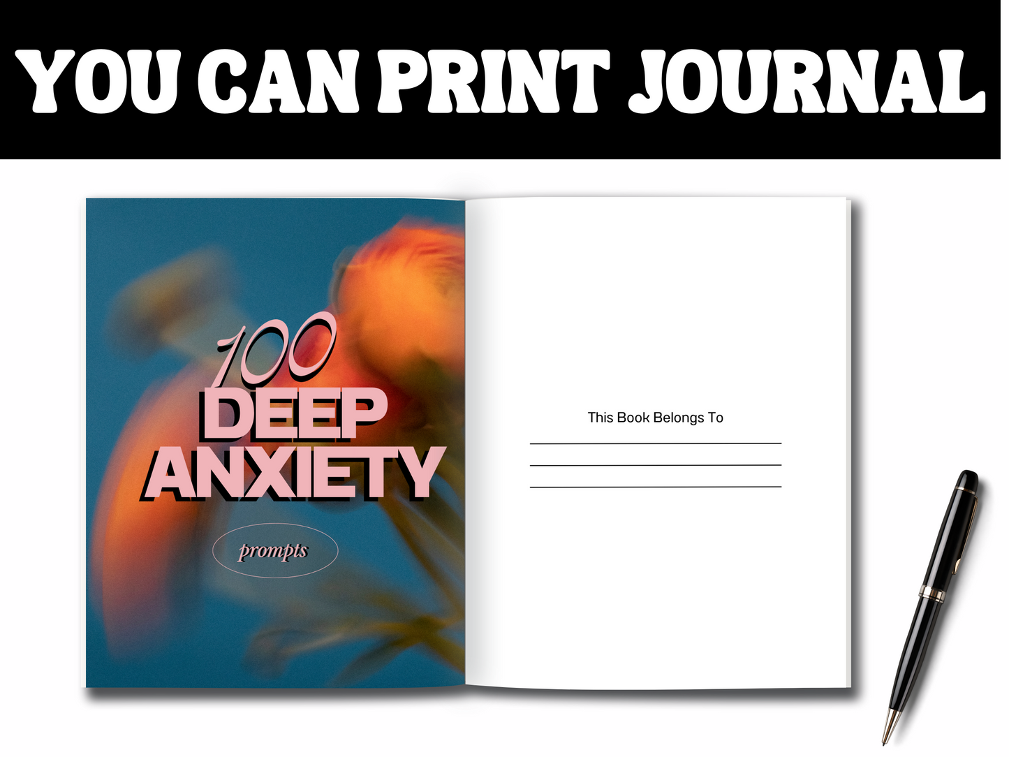 100 Deep Anxiety Prompts Planner