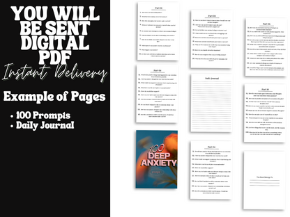100 Deep Anxiety Prompts Planner
