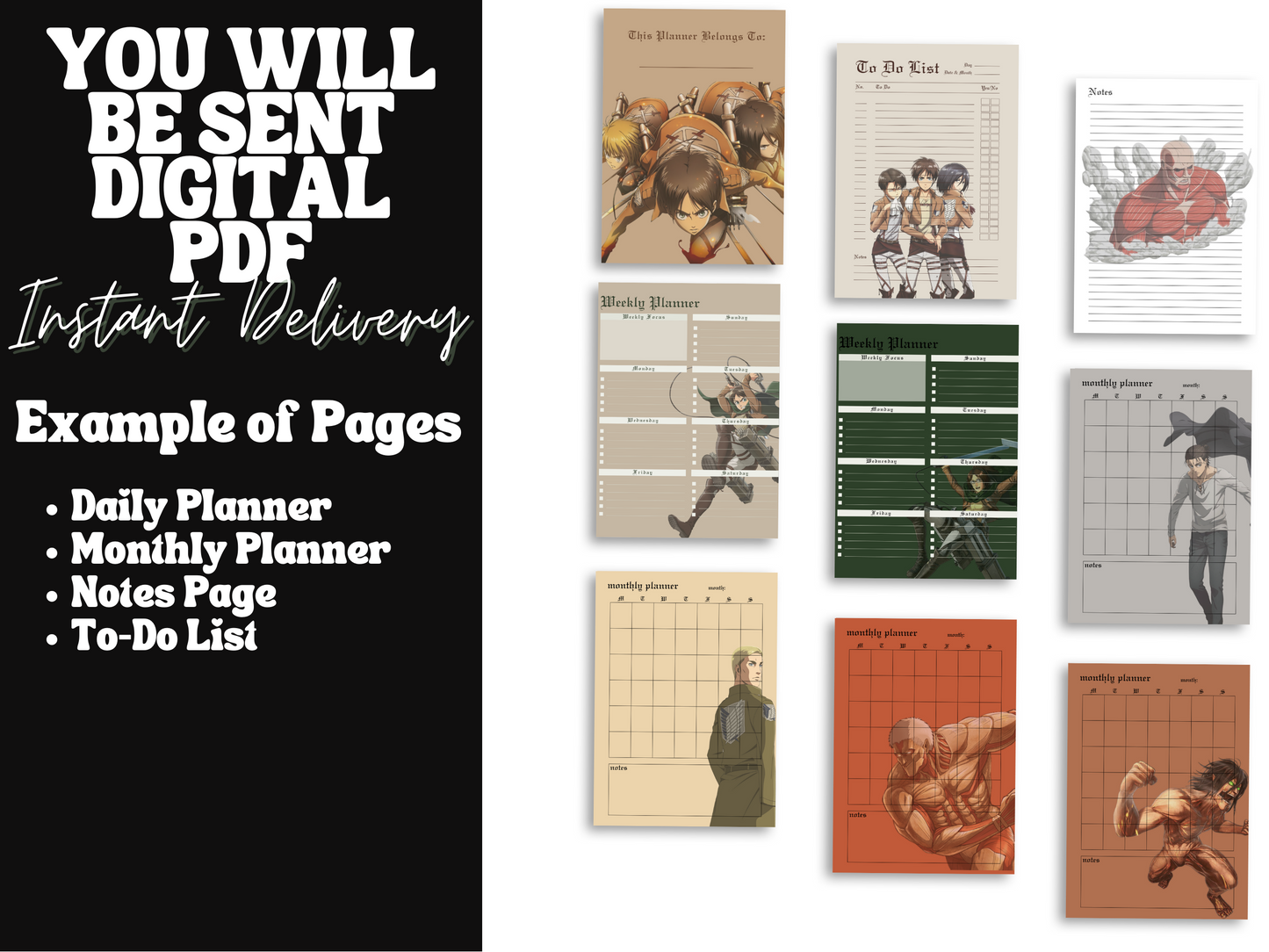 Attack on Titan Planner