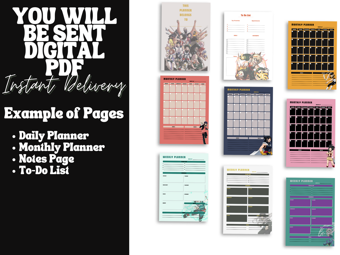 My Hero Academia Planner