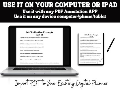 100 Self Reflection Prompts Planner