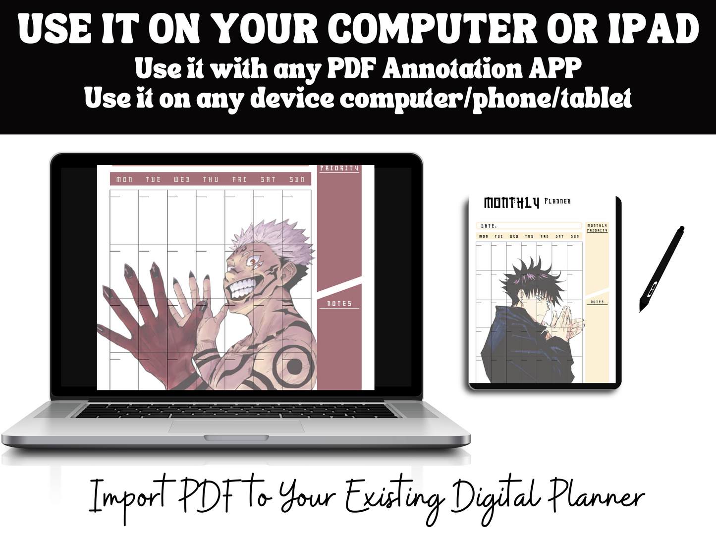 Jujustu Kaisen Planner