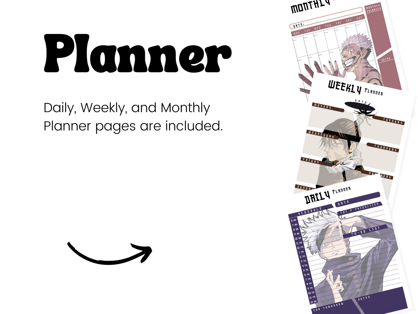 Jujustu Kaisen Planner